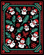 Whimsical Snowmen Festive Holiday Rug