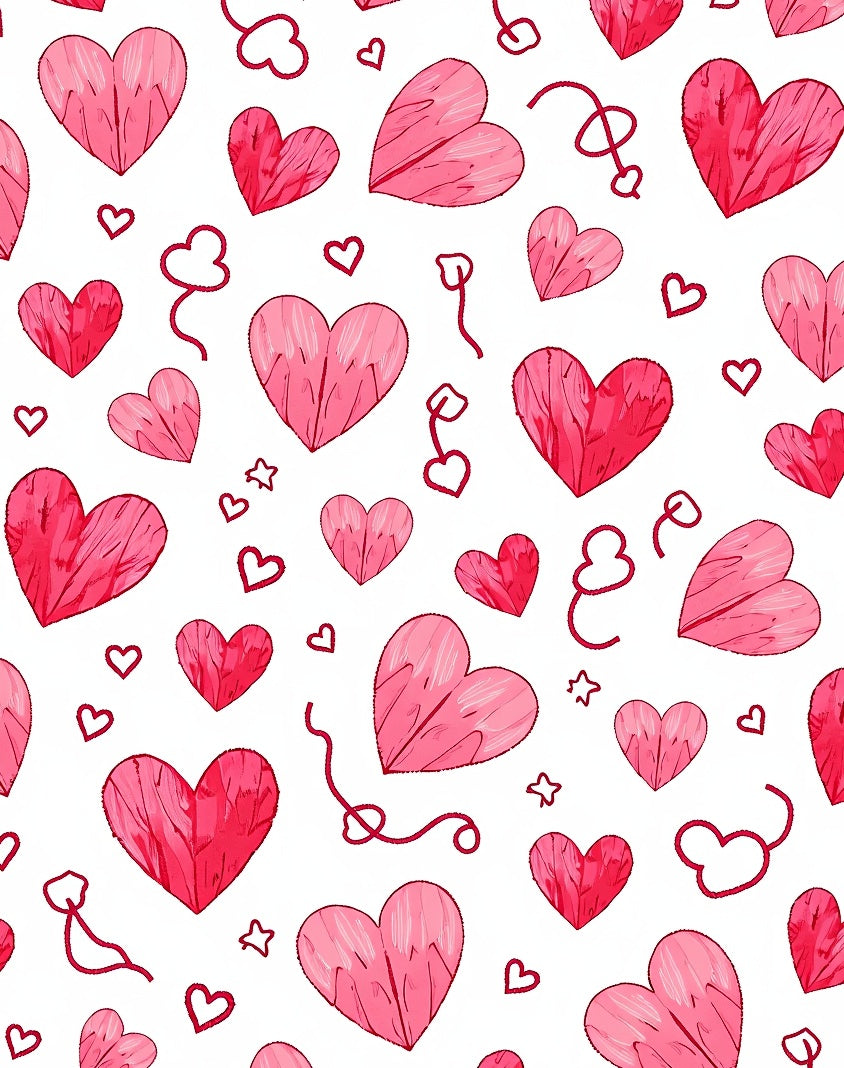 Sweet Pink Heart Collage Rug