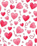 Sweet Pink Heart Collage Rug
