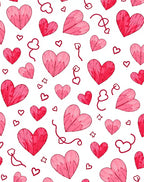 Sweet Pink Heart Collage Rug