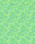 Lush Lime Green Swirl Abstract Rug