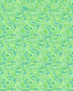 Lush Lime Green Swirl Abstract Rug