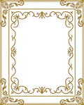 Antique Gold Art Nouveau Frame Rug