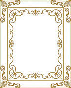 Antique Gold Art Nouveau Frame Rug