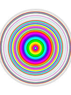 Vibrant Rainbow Concentric Circles Rug