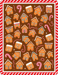 Gingerbread Houses Candy Cane Collage Rug