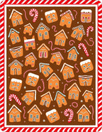 Gingerbread Houses Candy Cane Collage Rug