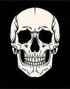 Classic Beige Skull Portrait Rug
