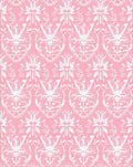 Pink White Ornate Symmetrical Flourish Rug