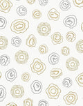 Golden Silver Geode Slice Arrangement Rug