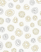 Golden Silver Geode Slice Arrangement Rug