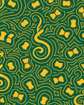 Emerald Golden Hour Abstract Waves Rug