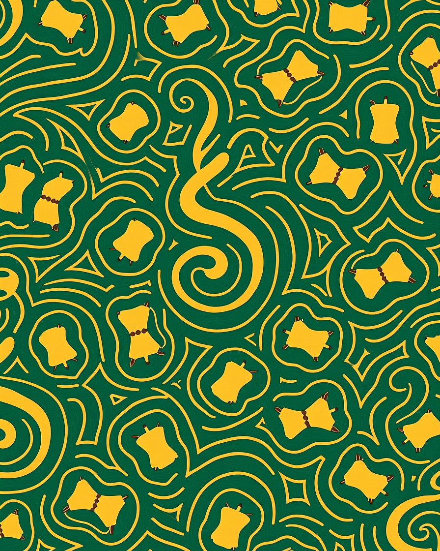 Emerald Golden Hour Abstract Waves Rug