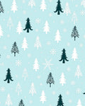 Winter Wonderland Christmas Tree Snowflakes Rug