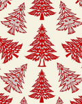 Crimson Winter Evergreen Forest Rug