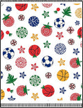 Playful Sports Balls Floral Collage Rug