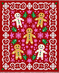 Whimsical Gingerbread People Hearts Rug
