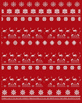 Red Snowflake Scorpions Tribal Rug