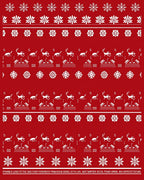 Red Snowflake Scorpions Tribal Rug