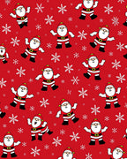 Jolly Santa Claus Snowflake Red Rug