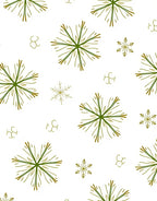 Elegant Green Snowflake Scatter Rug