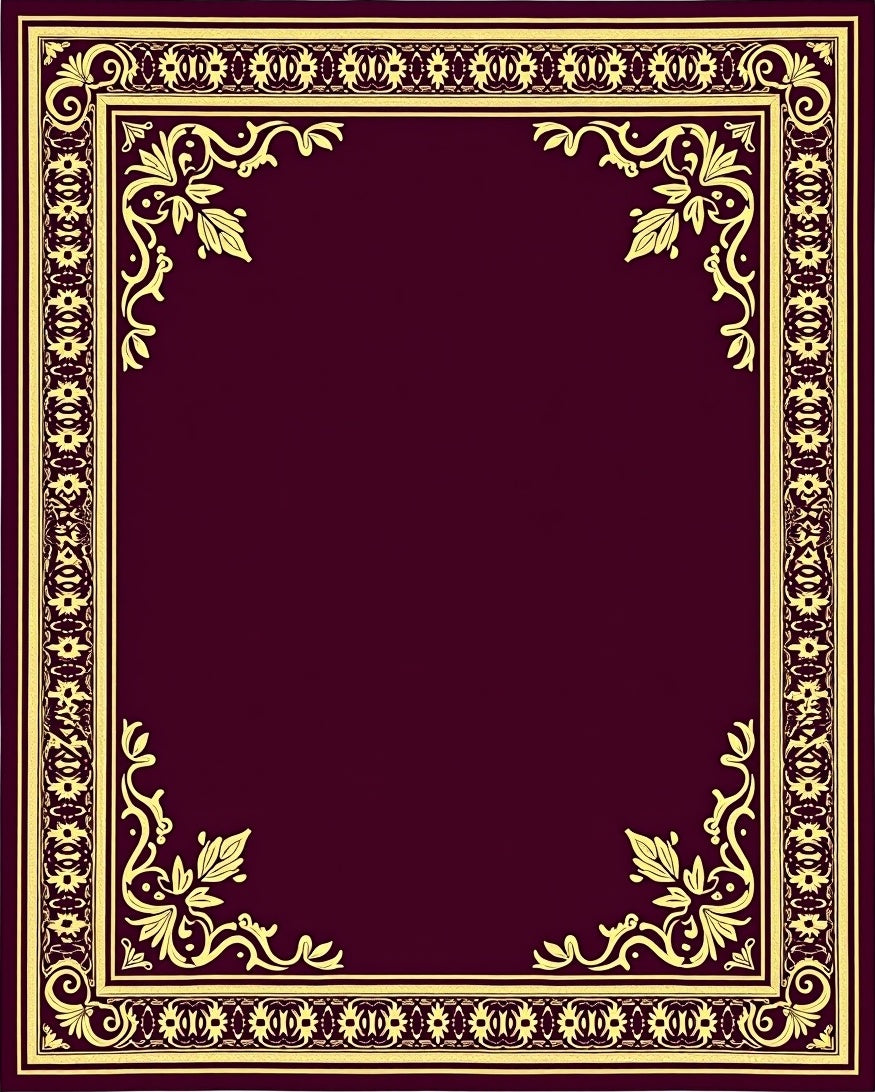 Classic Burgundy Floral Acanthus Border Rug