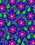 Bright Pink Snowflake Swirl Ornament Rug