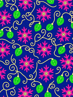 Bright Pink Snowflake Swirl Ornament Rug