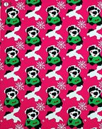 Whimsical Panda Snowflakes Pink Rug