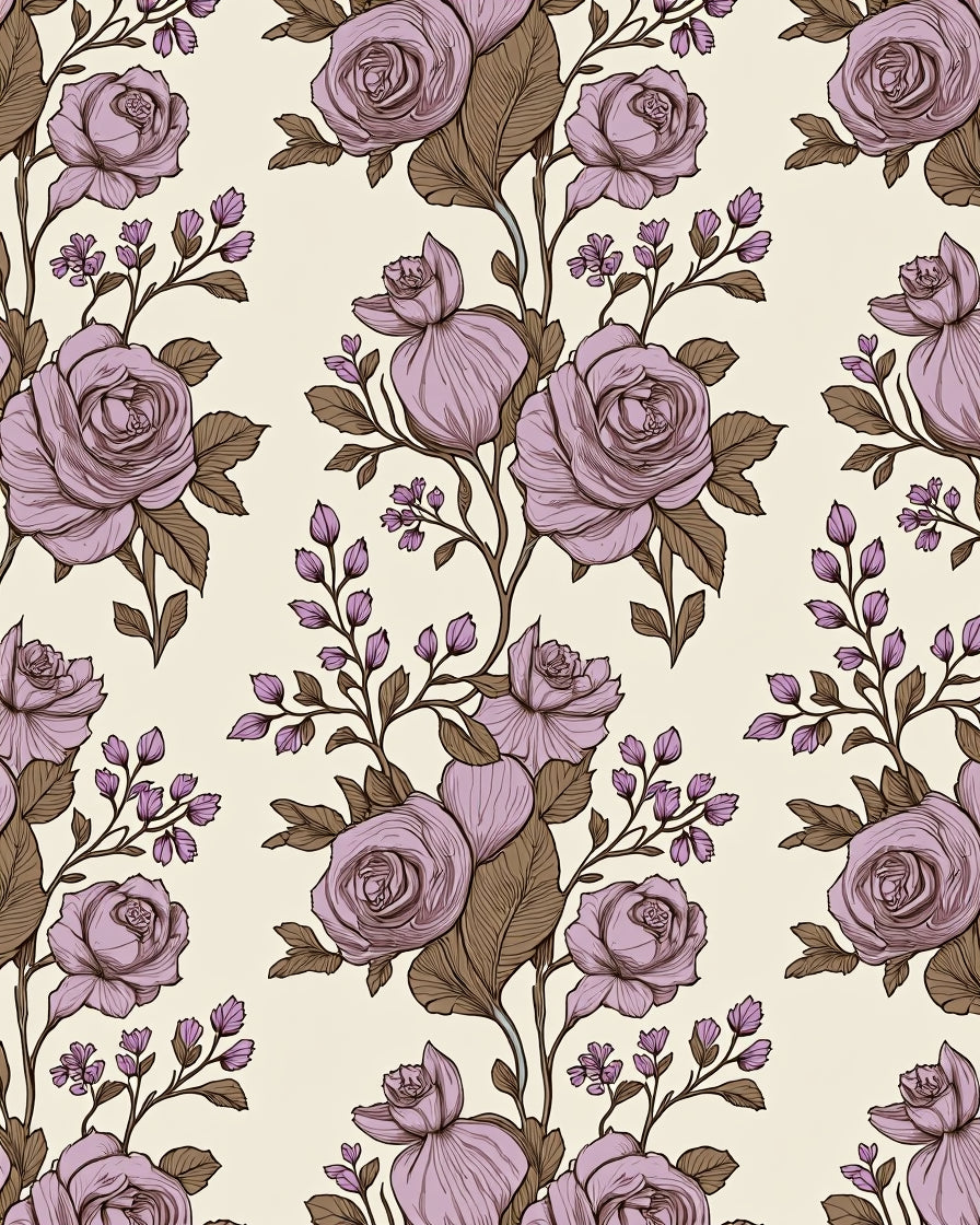 Orchid Garden Vine Rose Rug