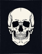 Monochromatic Skull Portrait Rug