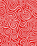Red White Swirling Abstract Waves Rug