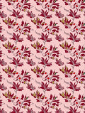 Crimson Berry Leaf Scatter Rug