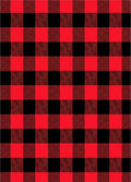 Crimson Black Gingham Weave Fabric Rug