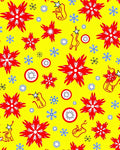 Vibrant Red Snowflake Whimsical Star Rug