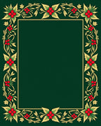 Emerald Red Berry Floral Scroll Rug