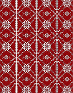 Crimson White Geometric Medallion Star Rug