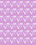 Lavender White Golden Abstract Whimsical Flourish Rug