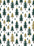 Forest Evergreen Trees Christmas Collection Rug