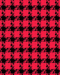 Bold Red Black Abstract Checkered Rug