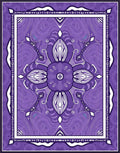 Vibrant Purple Floral Medallion Wave Rug