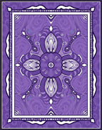 Vibrant Purple Floral Medallion Wave Rug