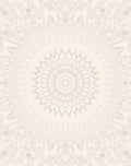 Cream Floral Sunburst Mandala Rug