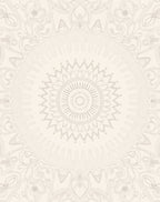 Cream Floral Sunburst Mandala Rug