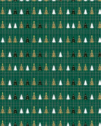 Festive Forest Trees Plaid Rug