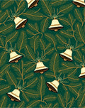 Elegant Cream Bell Pine Branch Rug