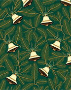 Elegant Cream Bell Pine Branch Rug