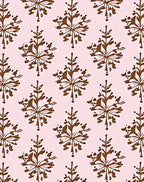 Brown Abstract Floral Repeat Rug
