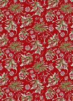 Emerald Green Leafy Garland Background Rug