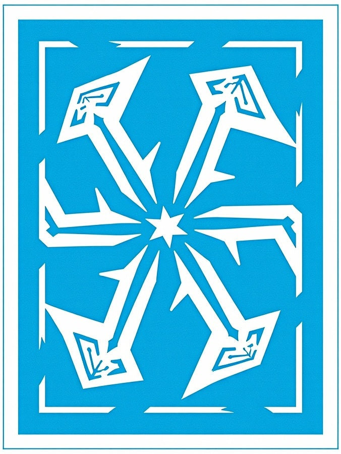 Cool Blue Starburst Geometric Accent Rug